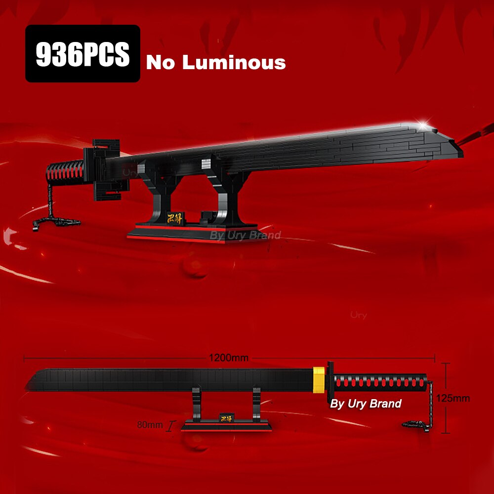 Anime Demon Slayer Samurai Sword Katana Butterfly Nichirin Knife Ananta Weapon Building Blocks Toy Set Gift