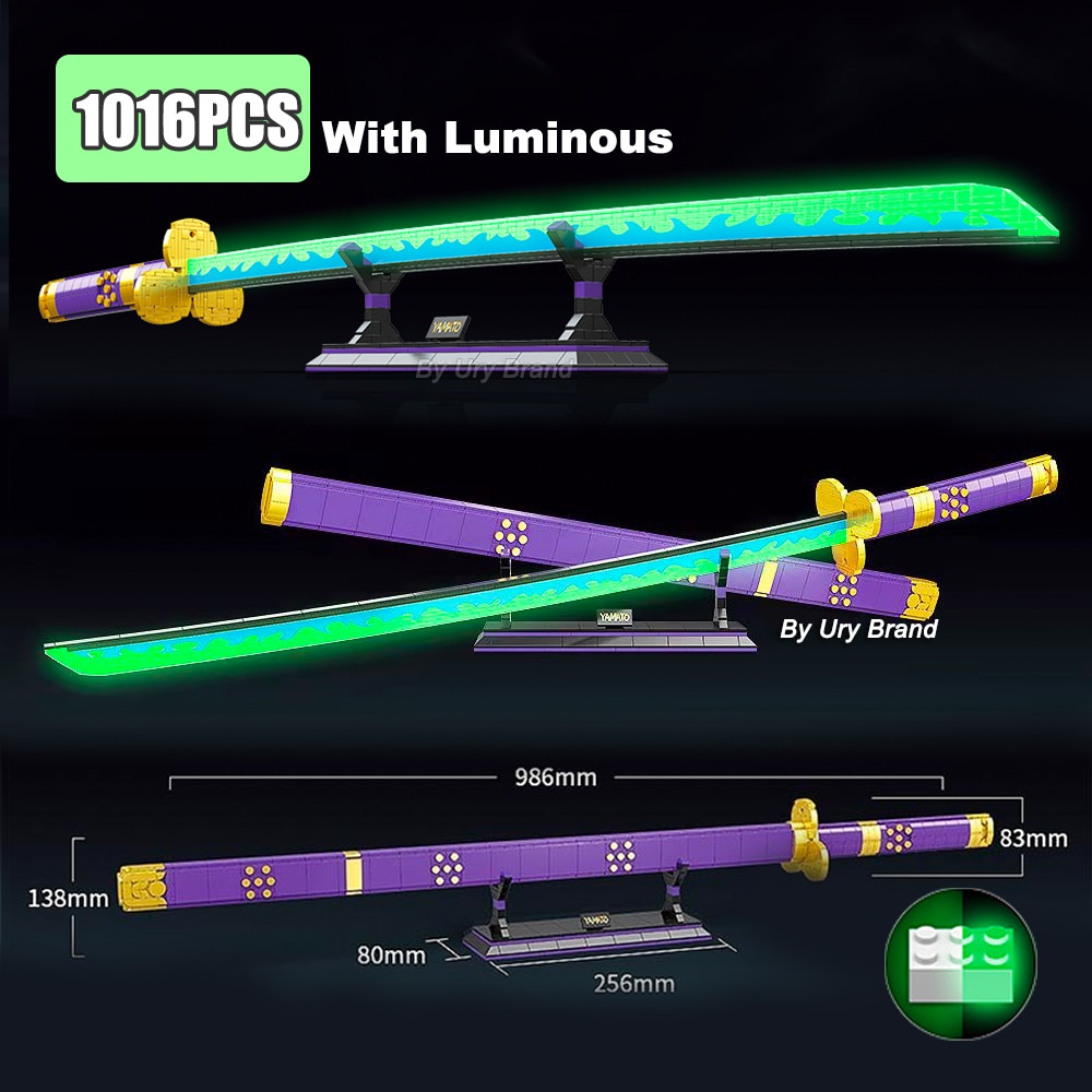 Anime Demon Slayer Samurai Sword Katana Butterfly Nichirin Knife Ananta Weapon Building Blocks Toy Set Gift