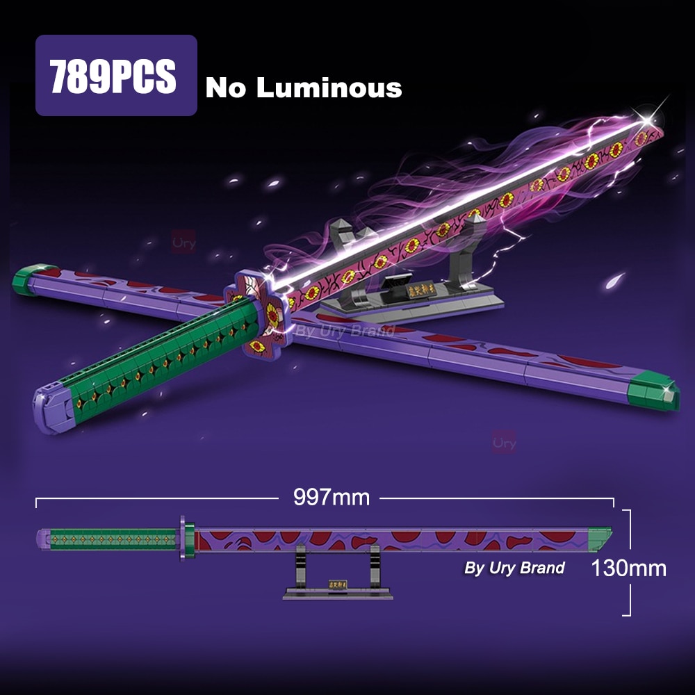 Anime Demon Slayer Samurai Sword Katana Butterfly Nichirin Knife Ananta Weapon Building Blocks Toy Set Gift