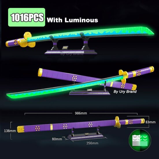 Anime Demon Slayer Samurai Sword Katana Butterfly Nichirin Knife Ananta Weapon Building Blocks Toy Set Gift - Image 2