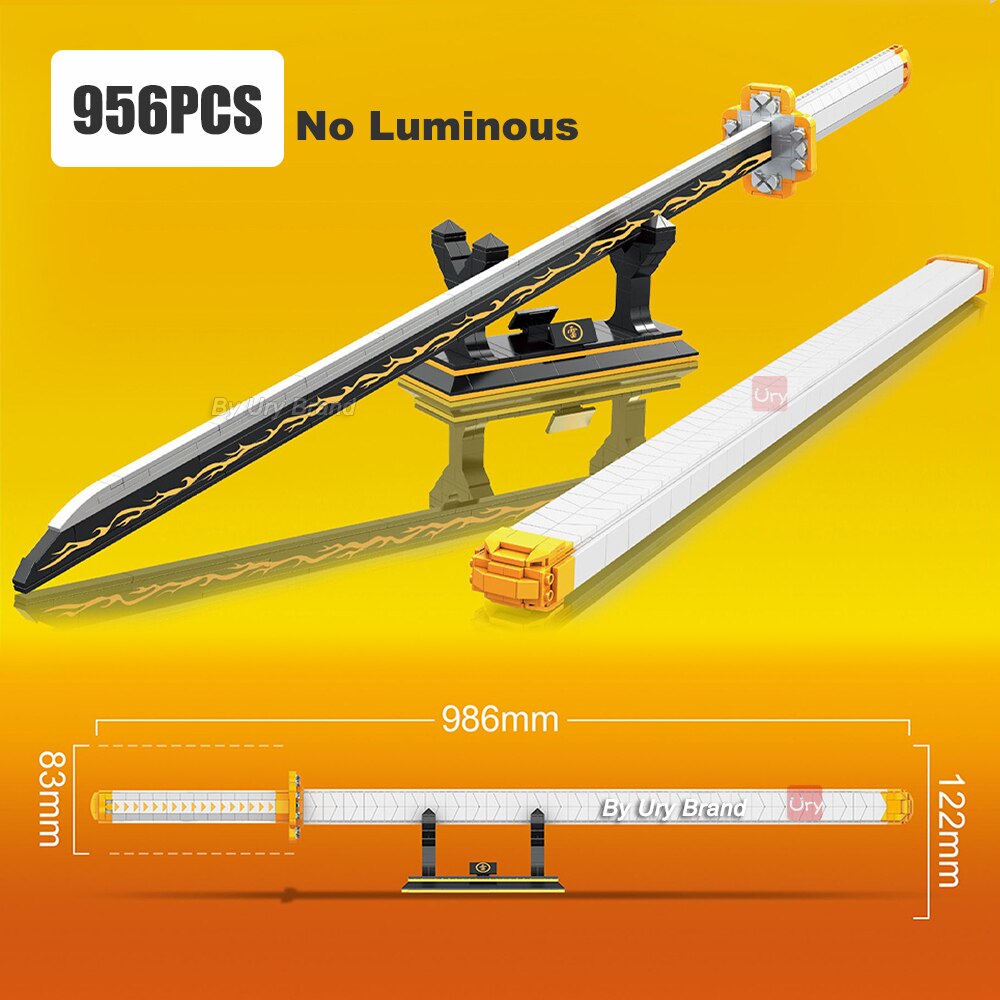 Anime Demon Slayer Samurai Sword Katana Butterfly Nichirin Knife Ananta Weapon Building Blocks Toy Set Gift