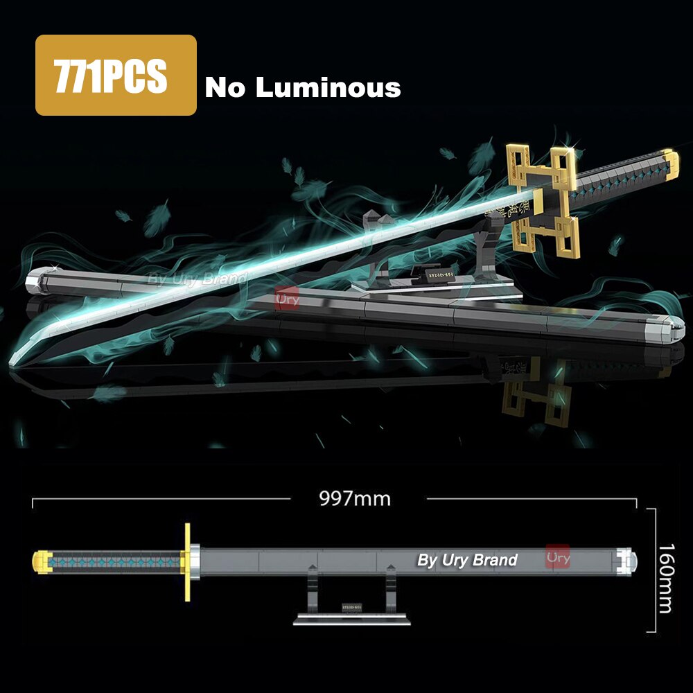 Anime Demon Slayer Samurai Sword Katana Butterfly Nichirin Knife Ananta Weapon Building Blocks Toy Set Gift