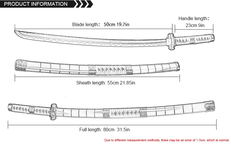 One piece Zoro Sword Katana Enma Doctor Luo kitetsu Shusui Yubashiri Wado Ichimonji Bamboo wood Swords 80cm