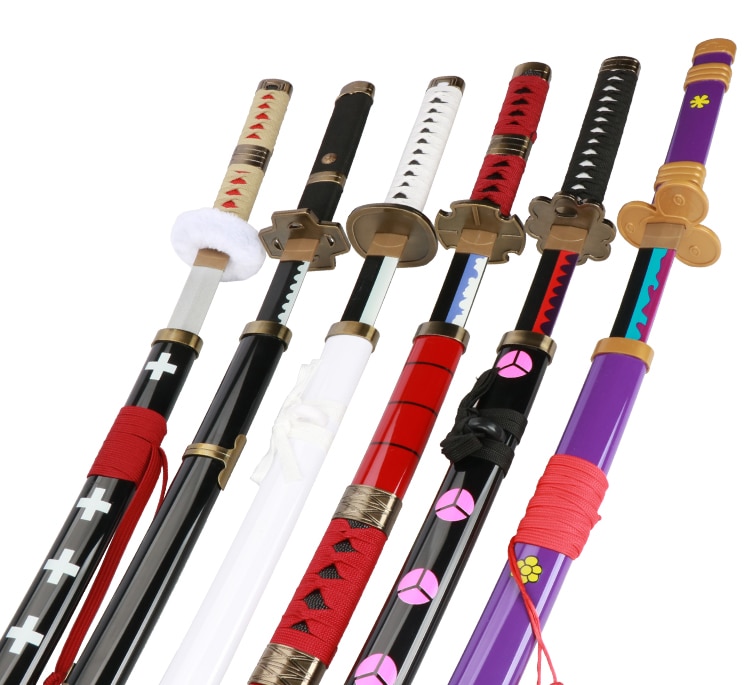 One piece Zoro Sword Katana Enma Doctor Luo kitetsu Shusui Yubashiri Wado Ichimonji Bamboo wood Swords 80cm