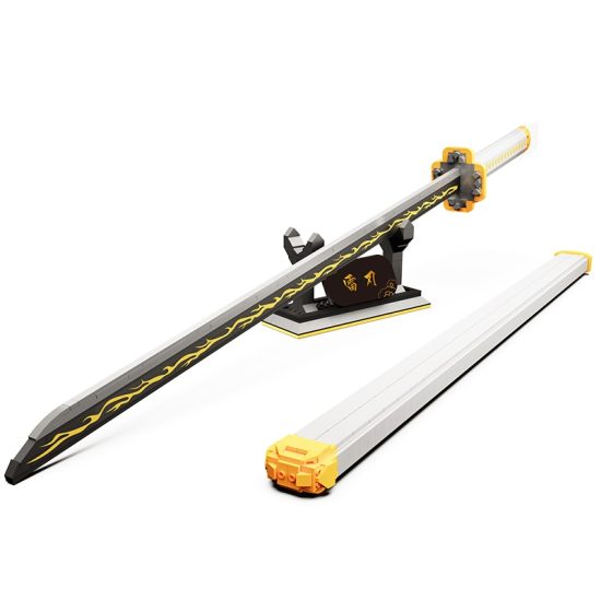 Demon Slayer Zenitsu Sword Japanese Katana Building Blocks Model Assembly Insert Small Particles Gift Decor Dk1506 Toys - Image 4