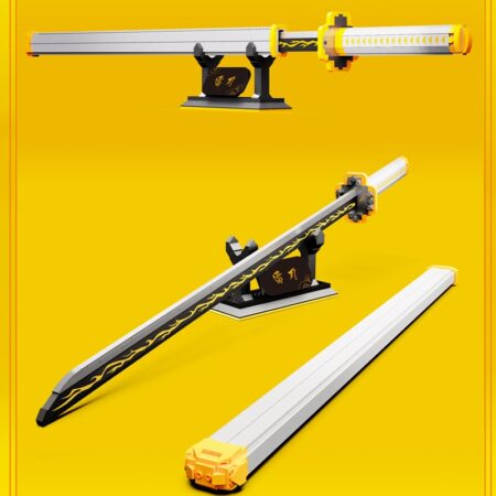 Demon Slayer Zenitsu Sword Japanese Katana Building Blocks Model Assembly Insert Small Particles Gift Decor Dk1506 Toys