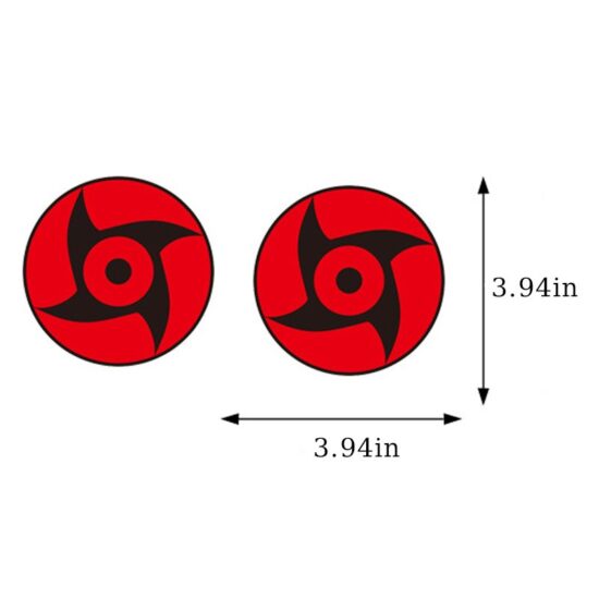 Sharingan Eye Sticker For Car Window Body Naruto Anime Car Decoration Accessories Scratches Cover Motor Car Styling 2PCS/LOT - Image 2