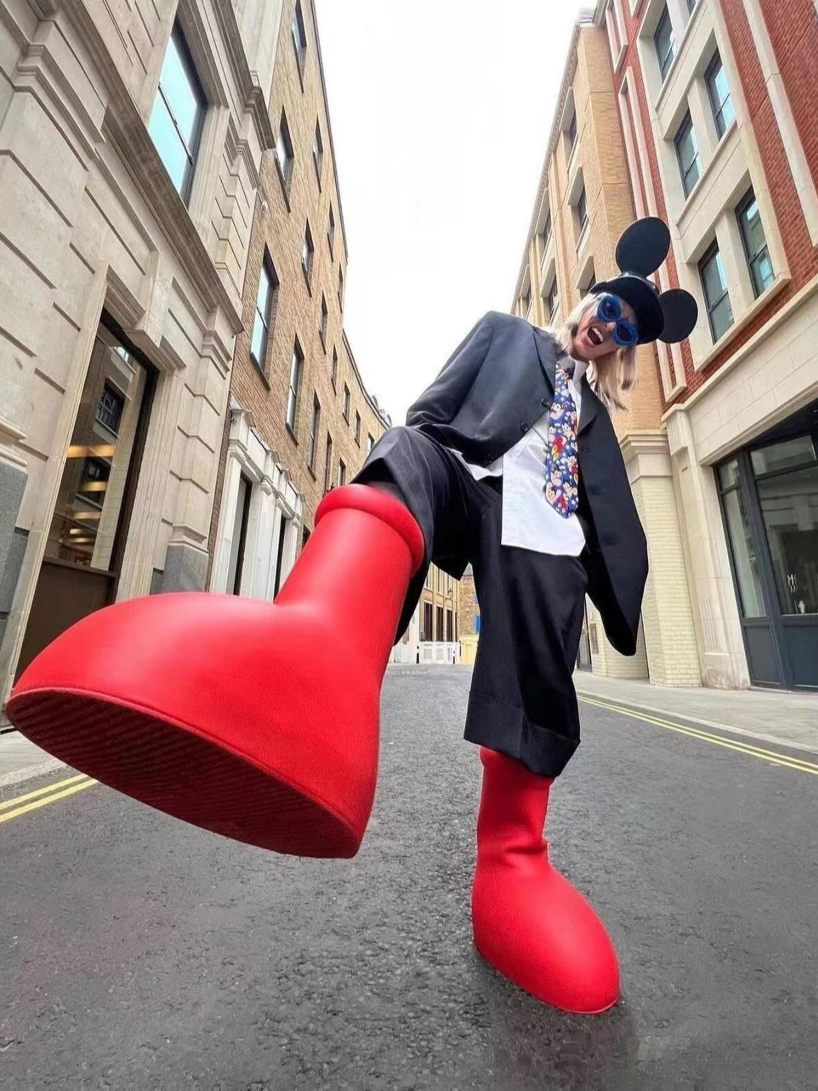 boots Anime Astro Boy the same style big red Shoes Trend Style
