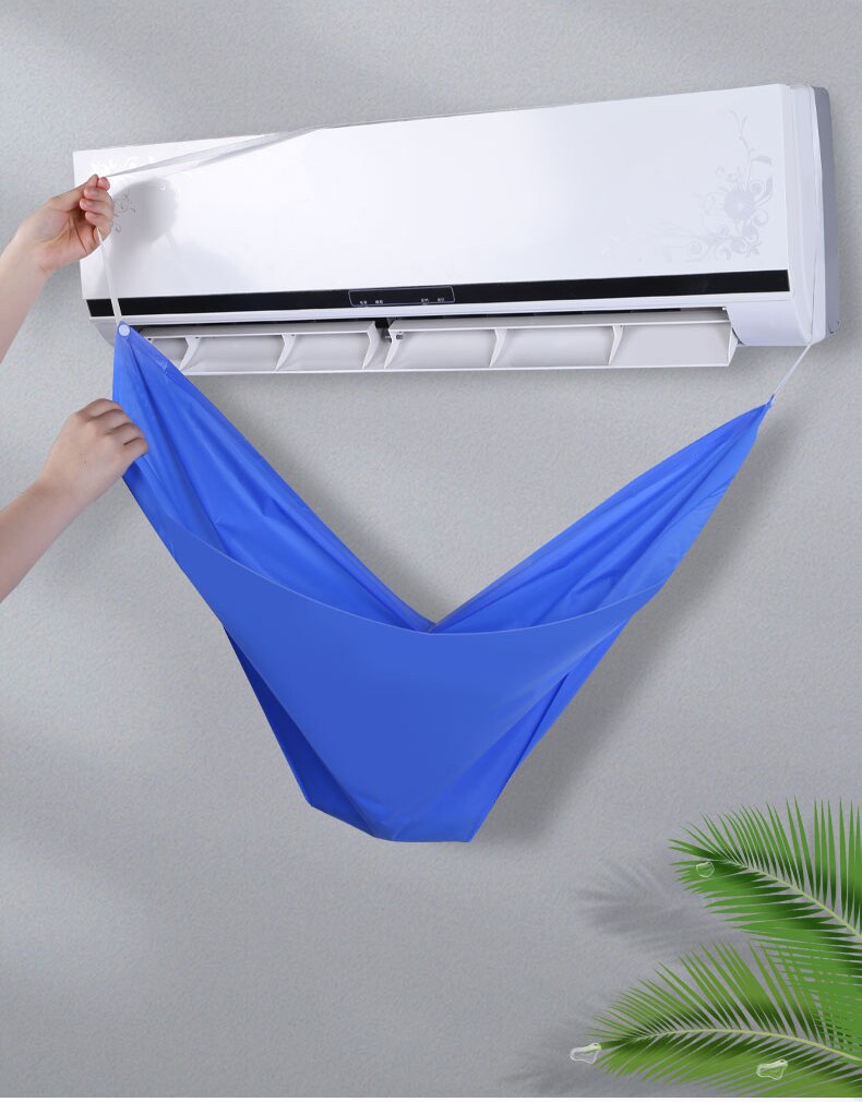 Cover Set Air Conditioner Cleaning Waterproof Wall-mounted Split Air Conditioner with Drain Cleaning Set Tools