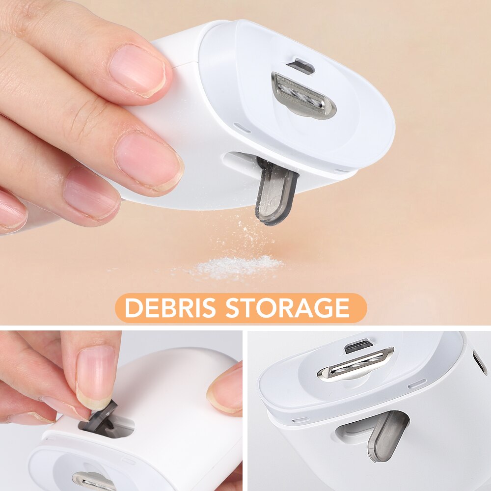 Electric Nail Clipper With Auxiliary Lighting Automatic Nail Grinder for Children and Adult Portable Mini Manicure Tools