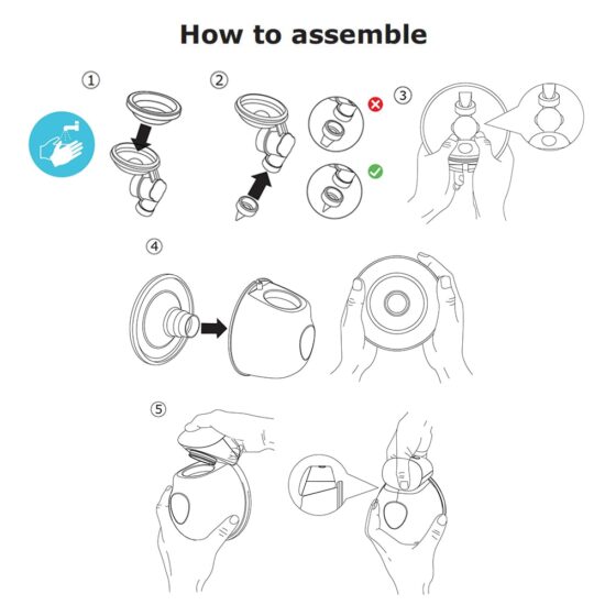 Wearable Breast Pump Hands Free Electric Portable Wearable Breast Pumps BPA-free Breastfeeding Milk Collector 2/1pcs - Image 3