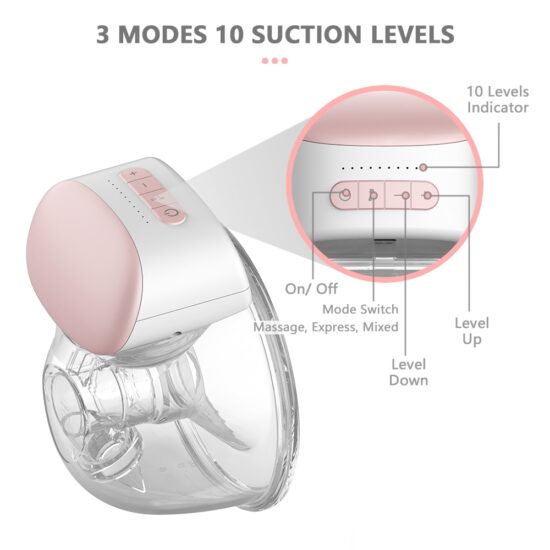 Wearable Breast Pump Hands Free Electric Portable Wearable Breast Pumps BPA-free Breastfeeding Milk Collector 2/1pcs - Image 4