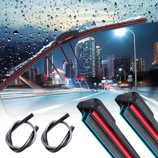 Windshield Wiper Blades Easy Install Automotive Replacement Universal Car Soft Double Layer Rubber Car Wipers