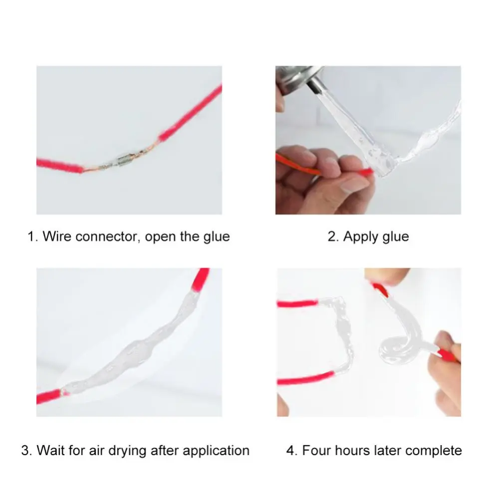 Insulation Glue Liquid Insulating Tape RepairGlue ElectricalWire Cable Coat Fix Line Glue Waterproof High Temperature Resistance