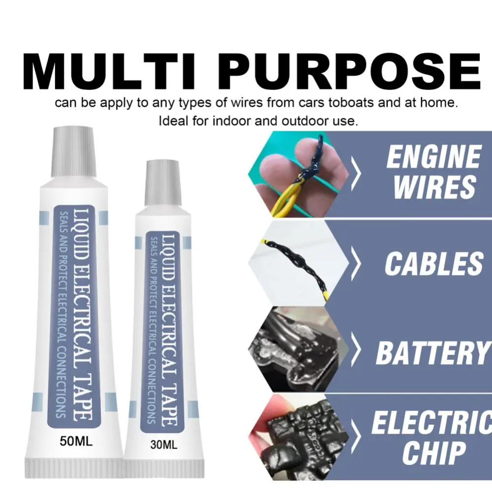 Insulation Glue Liquid Insulating Tape RepairGlue ElectricalWire Cable Coat Fix Line Glue Waterproof High Temperature Resistance