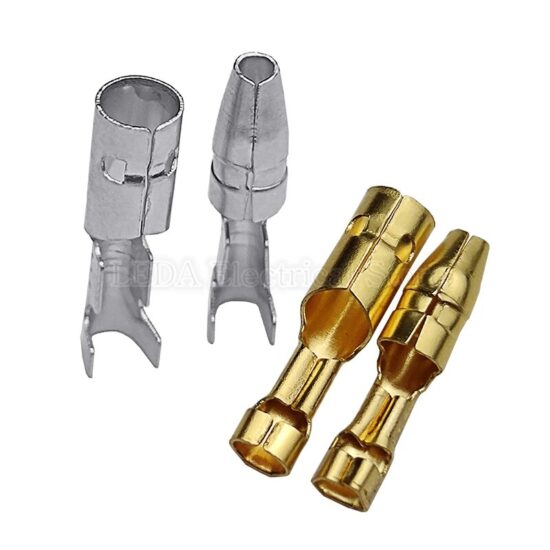 Female and Male Connector Gold Brass/Silver Wire Connector Socket with Insulating Sleeves Terminals 4.0mm - Image 4