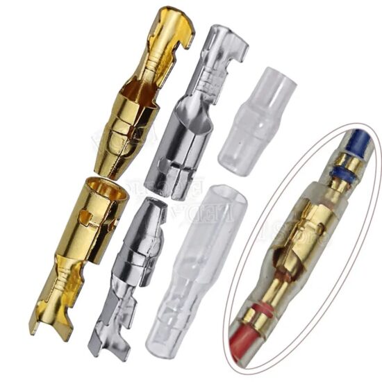 Female and Male Connector Gold Brass/Silver Wire Connector Socket with Insulating Sleeves Terminals 4.0mm
