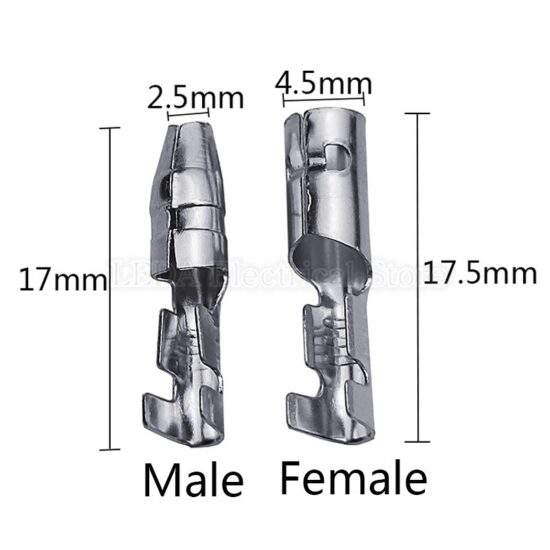 Female and Male Connector Gold Brass/Silver Wire Connector Socket with Insulating Sleeves Terminals 4.0mm - Image 3