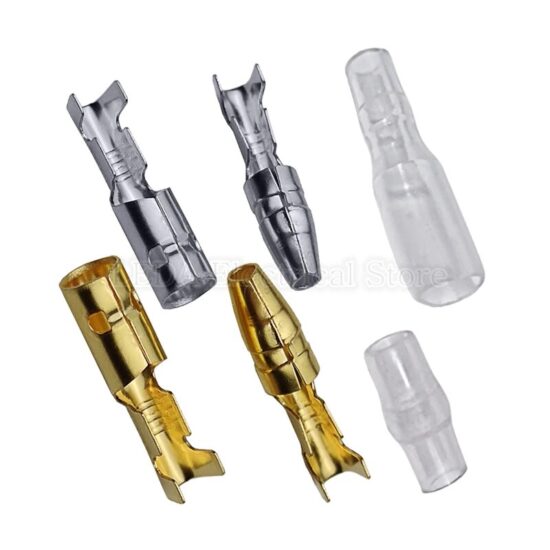 Female and Male Connector Gold Brass/Silver Wire Connector Socket with Insulating Sleeves Terminals 4.0mm - Image 2