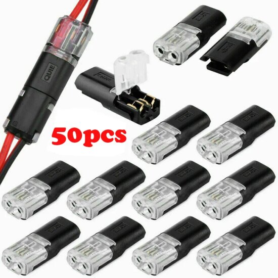 Electrical Connector Wire Cable 2Pin Way Plug Car Waterproof 10/20/30/50pcs