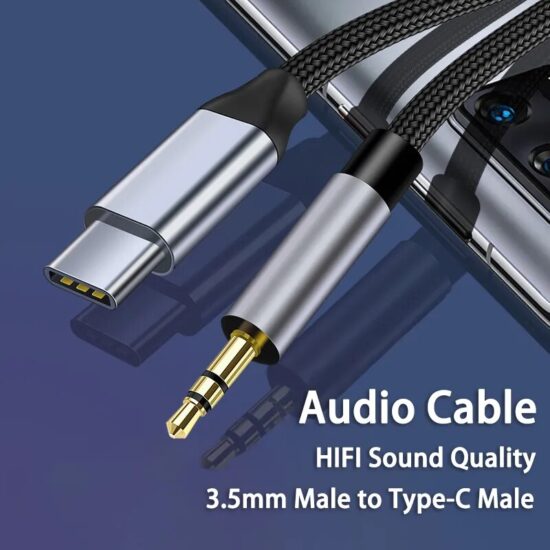 Type-C Converter Cable Type C to AUX Audio Extension Cord Car Speaker Headphone Adapter 3.5mm Jack - Image 2