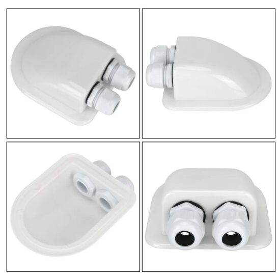 Box Cable Entry Gland Box Roof Caravan Solar Car Junction Wire Entry Cable Connector Holder Dual Hole - Image 3