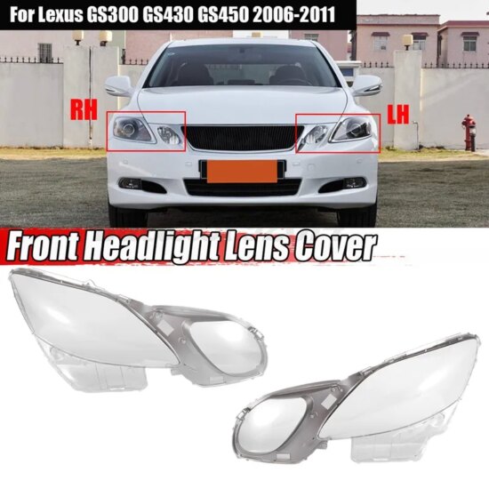 Car Headlight Lens Cover For Lexus GS300 GS430 GS450 2006-2011 Head Light Lamp Clear Shell