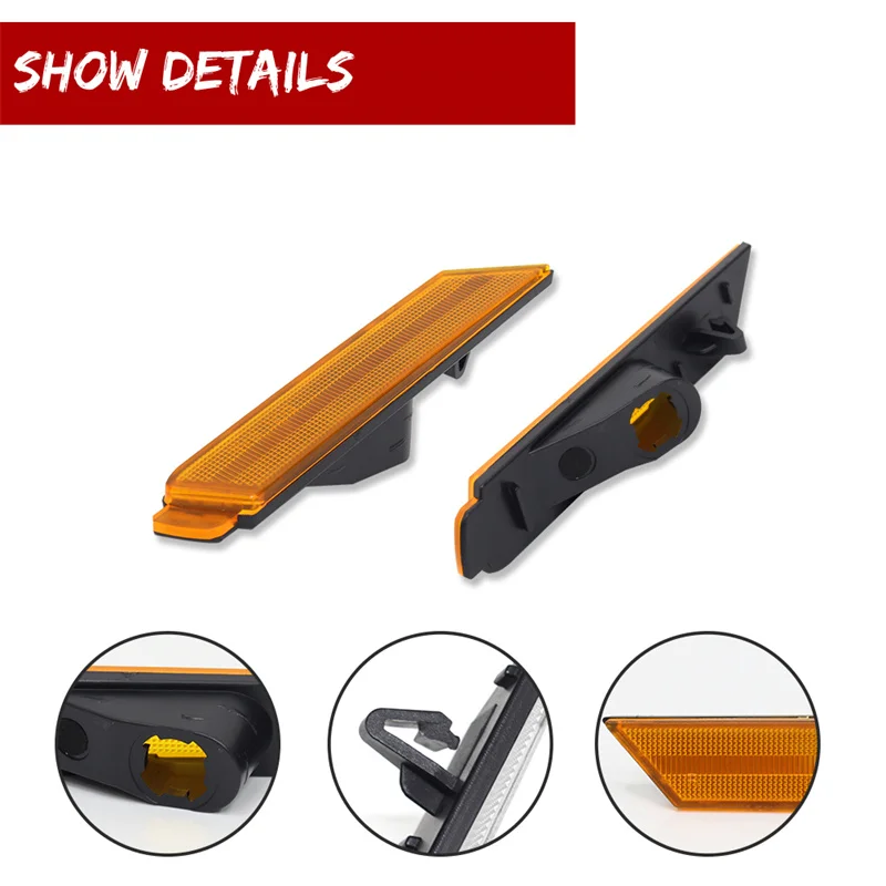 Lens Car Front & Rear Bumper Side Marker Light Covers Housings For 2010-2015 Chevrolet Camaro, 4PCS Lens Car Front & Rear Bumper Side Marker Light Covers Housings For 2010-2015 Chevrolet Camaro, 4PCS