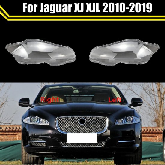 Front Headlight Cover For Jaguar XJ XJL 2010~2019 Auto Lens Glass Lampshade