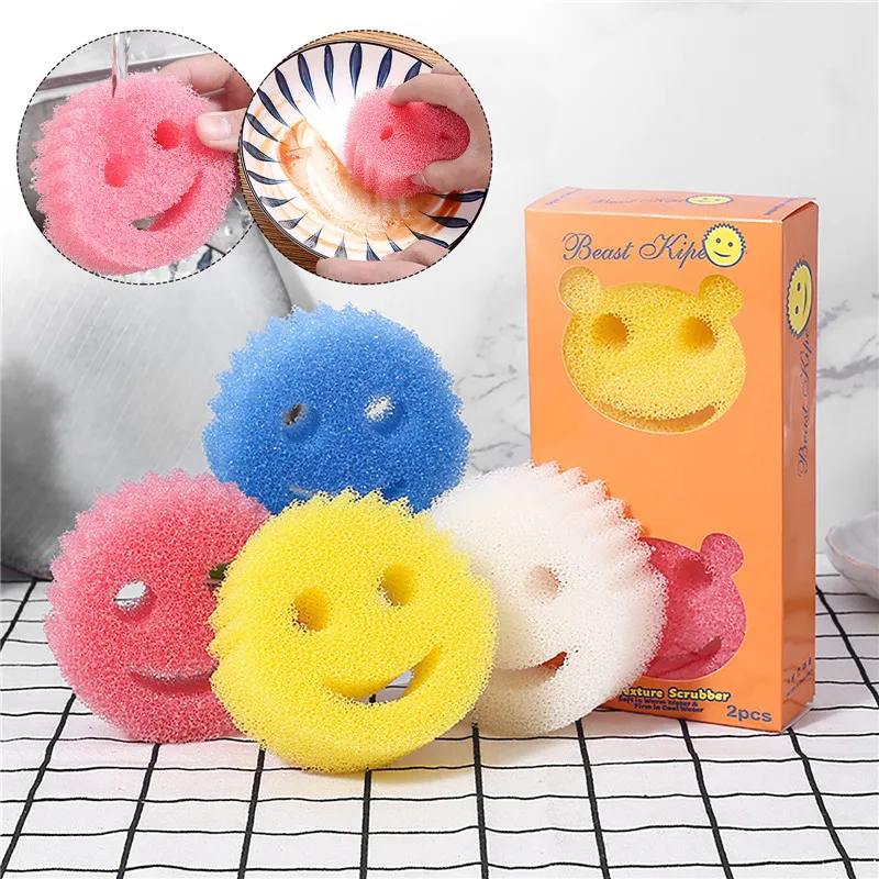 Dishwashing Sponge Cloth Strong Scouring Pad Miracle Sponge Household Kitchen Bathroom Magics Cleaning Wipe