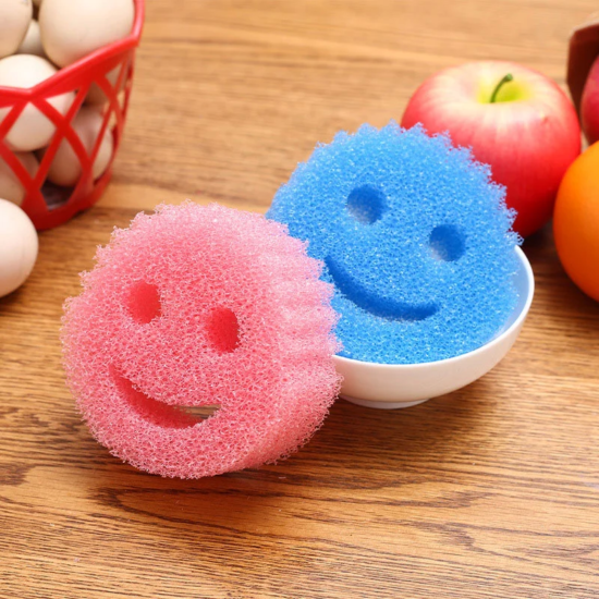⁦Dishwashing Sponge Cloth Strong Scouring Pad Miracle Sponge Household Kitchen Bathroom Magics Cleaning Wipe⁩ - الصورة ⁦2⁩