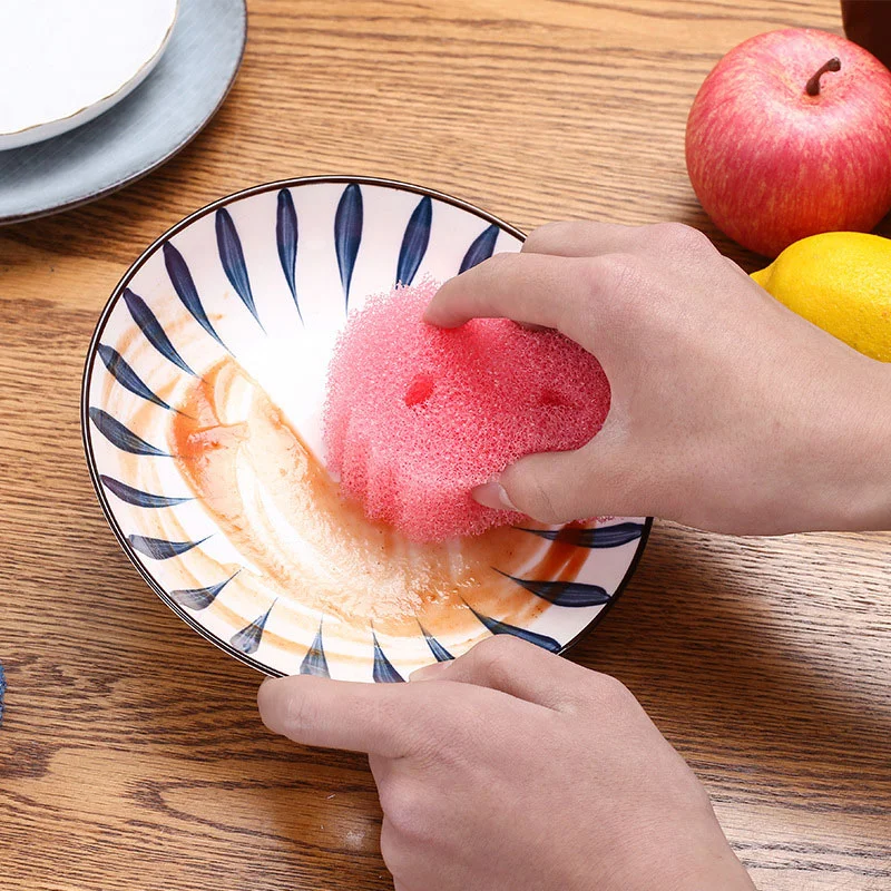 Dishwashing Sponge Cloth Strong Scouring Pad Miracle Sponge Household Kitchen Bathroom Magics Cleaning Wipe