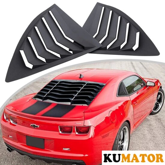 Side Window Scoop Louvers ABS Window Visor Cover Sun Rain Shade Vent for 2010-2015 Chevy Camaro LS LT RS SS