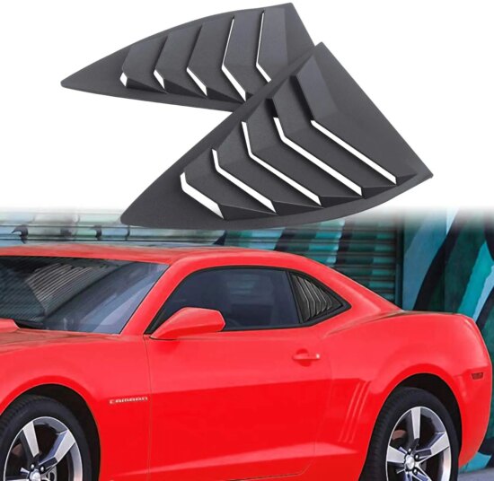 Side Window Scoop Louvers ABS Window Visor Cover Sun Rain Shade Vent for 2010-2015 Chevy Camaro LS LT RS SS - Image 2