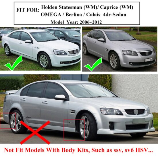 Mud Flaps Splash Guards 4x For Holden Caprice statesman WM Commodore VE Berlina Calais Ute Chevrolet Lumina Omega Daewoo - Image 4