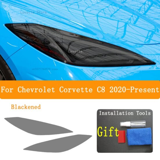 Headlight Front Lamp Protective Film Restoration Sticker For Chevrolet Corvette C8 2020-2023