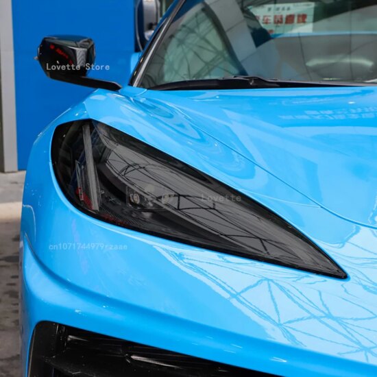 Headlight Front Lamp Protective Film Restoration Sticker For Chevrolet Corvette C8 2020-2023 - Image 2