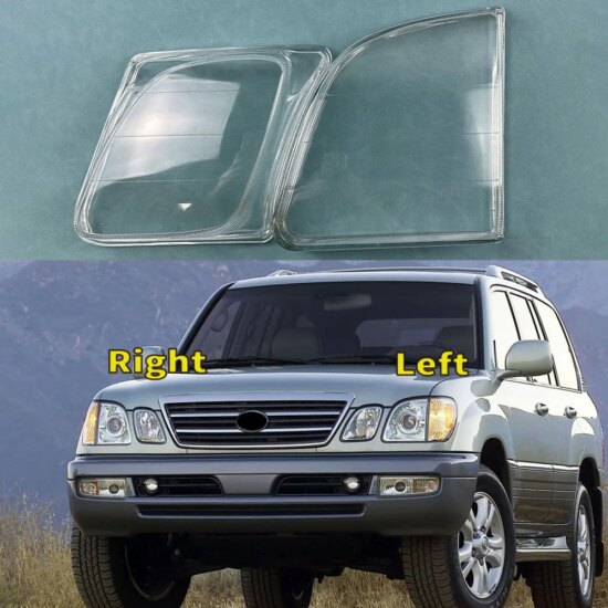 Front Headlight Cover Headlamp Lampshade Lampcover Head Lamp light Covers glass Lens For Lexus LX470 1998-2007