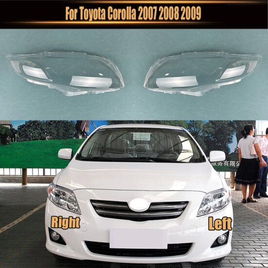 Headlamp Cover Transparent Lamp Shade For Toyota Corolla 2007-2009