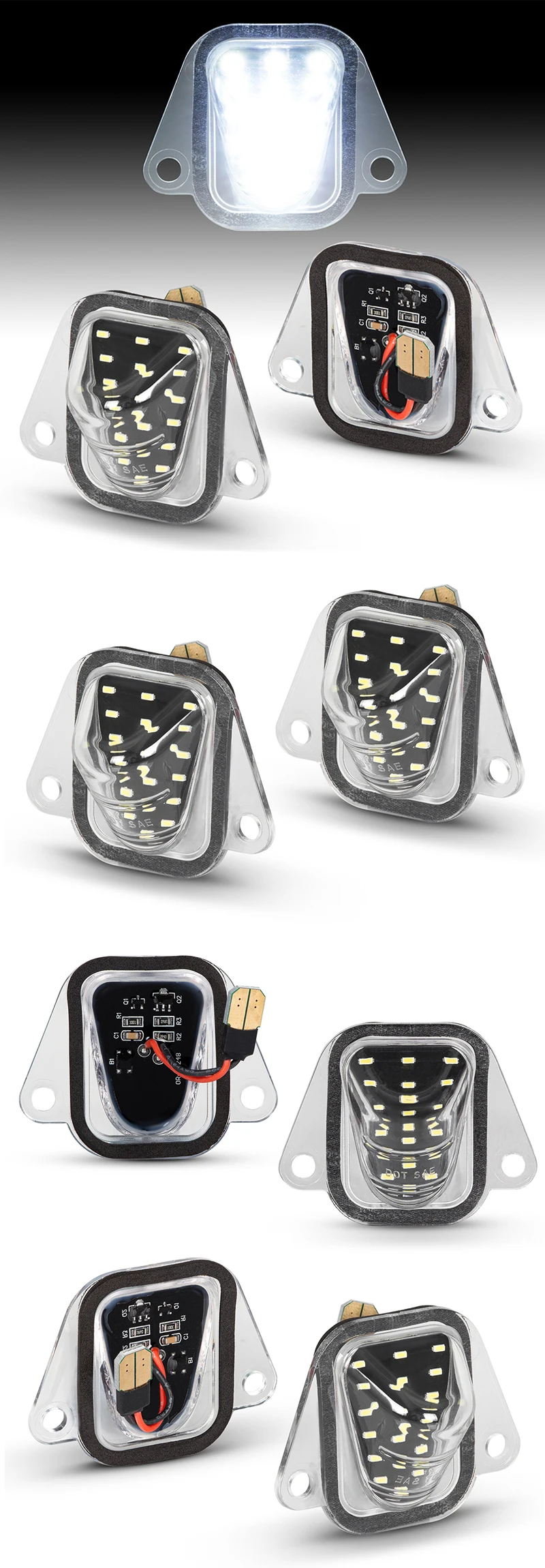 LED Plate Lights Lamps For Chevrolet Suburban Tahoe GMC Yukon Cadillac Escalade 07-14 Canbus LED Plate Lights Lamps For Chevrolet Suburban Tahoe GMC Yukon Cadillac Escalade 07-14 Canbus