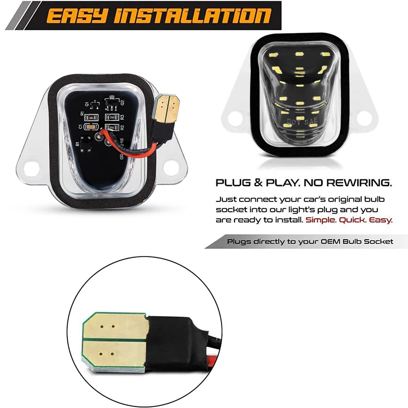 LED Plate Lights Lamps For Chevrolet Suburban Tahoe GMC Yukon Cadillac Escalade 07-14 Canbus LED Plate Lights Lamps For Chevrolet Suburban Tahoe GMC Yukon Cadillac Escalade 07-14 Canbus