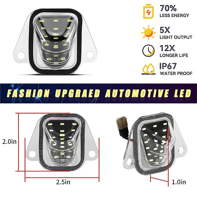 LED Plate Lights Lamps For Chevrolet Suburban Tahoe GMC Yukon Cadillac Escalade 07-14 Canbus LED Plate Lights Lamps For Chevrolet Suburban Tahoe GMC Yukon Cadillac Escalade 07-14 Canbus