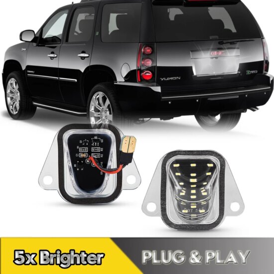 LED Plate Lights Lamps For Chevrolet Suburban Tahoe GMC Yukon Cadillac Escalade 07-14 Canbus