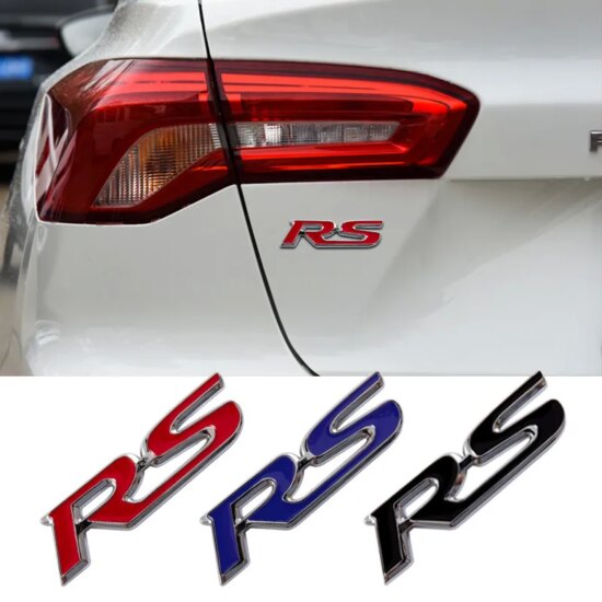 3D Metal Stikcer Logo RS Emblem Car Fender Badge Trunk Decal RS - Image 3