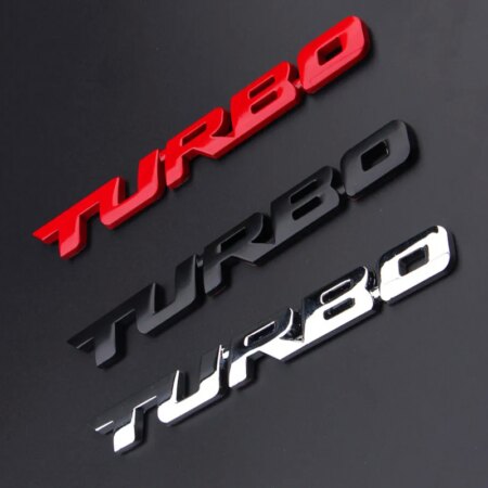 3D Zinc Alloy Stickers TURBO Body Rear Label Side Trim Decals Car Styling Auto Exterior