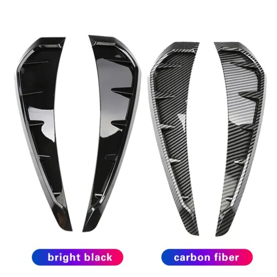 Car Shark Grille Air Flow Side Vent Exterior Grill Decoration For Honda Civic 2016 2017 2018 2019 ABS Plastic Carbon Fiber - Image 3