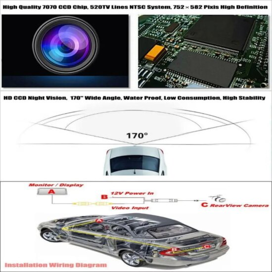 Rear View Camera Parking For Chevrolet/Holden Caprice/WM Statesman 2007-2012 AUTO HD CCD - Image 3