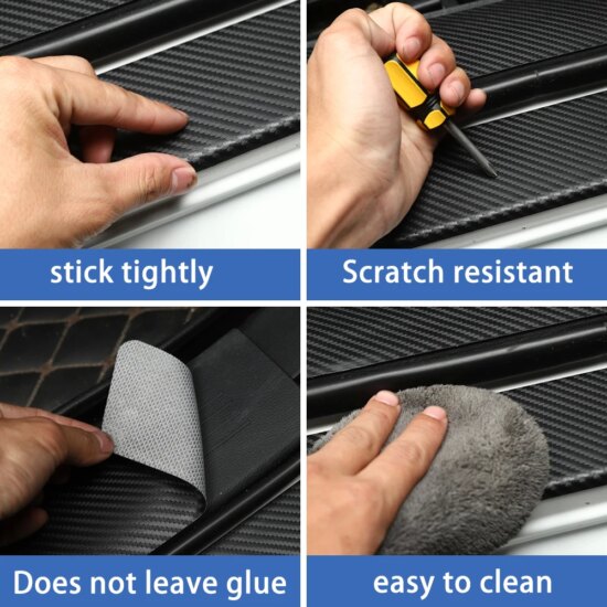 Door Sill Protector Carbon Fiber Car Threshold Protection Sticker Anti Scratch For Holden Astra Commodore Cruze Monaro Colorado - Image 4