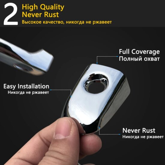 Chrome Exterior Door Handle Cover Trim Set 2015 2016 for Chevrolet SS Holden Commodore VF 2014~2017 - Image 3