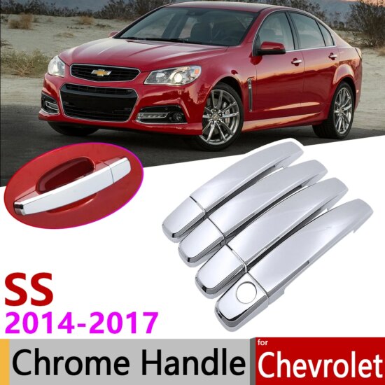 Chrome Exterior Door Handle Cover Trim Set 2015 2016 for Chevrolet SS Holden Commodore VF 2014~2017